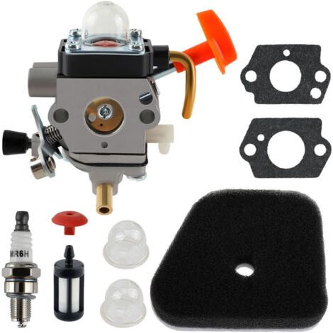 BARKBUSTERS  Carburateur pour Débroussailleuse STIHL FS90 FS110 HT101 FS130 FS100 FS110R KM110R KM130 HL100 HT100 FS100RX FS130R FS87 FS100R KM90 KM90R KM100 KM110 KM130R avec Bougie d'Allumage etc (1/5)