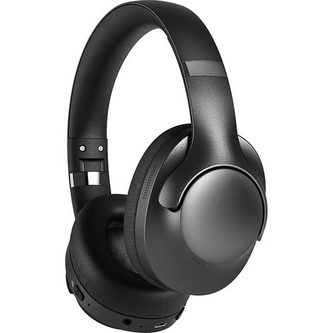 Black active noise-canceling Bluetooth headphones, high-quality sound, long battery life, and suitable for e-sports gami (1/5)