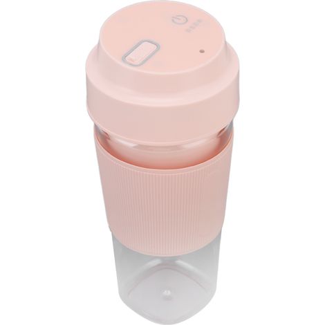Mini-Tragbarer USB-Entsafter mit aufladbarer Batterie, inklusive Lithium-Akku, persönlicher Saftzerkleinerer, 4-Klingen-Mixbecher in Pink, ideal für Zuhause und unterwegs. (1/5)