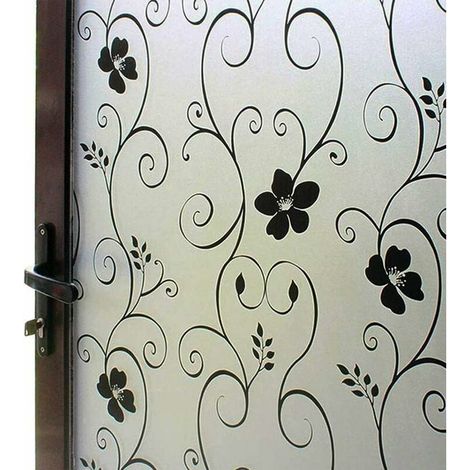 Opaque Window Film Privacy Decorative Window Film Electrostatic Window Film Window Sticker (90cm X 200cm,)