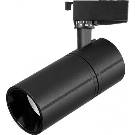 Faretto a binario 20w 4000k anzo nero 1800lm 36º regolabile 330º regx18x6,2 cm