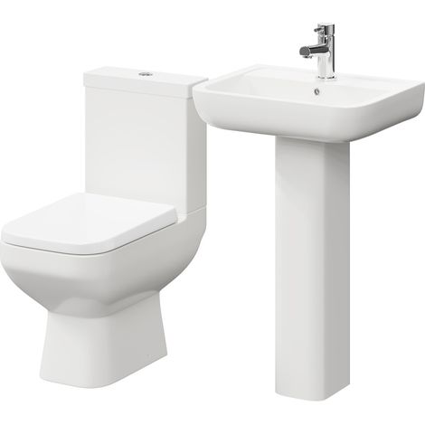 Sirus 520mm Full Pedestal Basin and Toilet Suite (1/5)