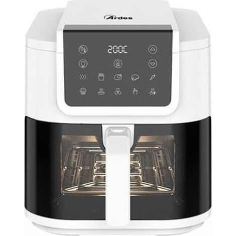 Freidora de Aire Ardes ARFRYA08LVW Capacidad 8 Litros 1700 Watt con Temporizador Color Blanco FRIGGISANA INFINITY WIN W