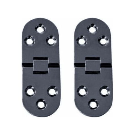 10 Stück Klappscharniere für Tische, flache Schranktüren, Klappscharniere aus Zinklegierung, abgerundete Möbeltürscharniere mit Schrauben, für Küchentische und Büromöbel (1/5)