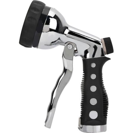 High Pressure Garden Hose Spray Gun 7 Adjustable Patterns Zinc Alloy Durable Metal Construction Ergonomic Non-Slip Handle Perfect for Car Cleaning and (1/5)