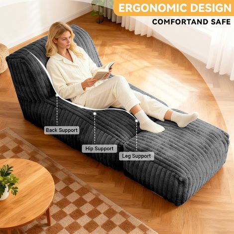 Canapé-lit modulaire convertible réglable pour salon - chaise lounge transformable avec dossier ajustable