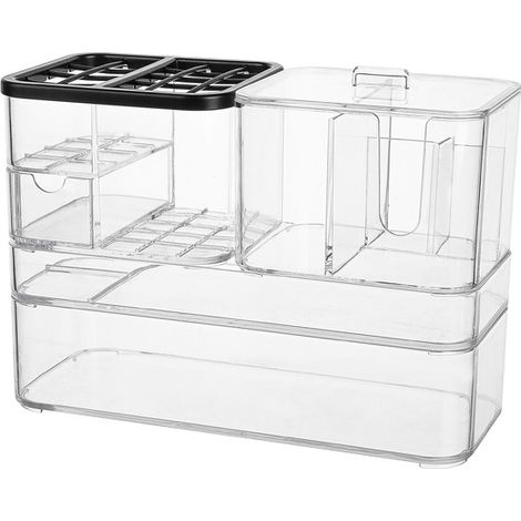Support de rangement de bureau pour maquillage et bijoux, boîte cosmétique de table (1/3)