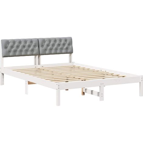 Maison Exclusive - Estructura de cama con cabecera y gris claro 1 (1/5)