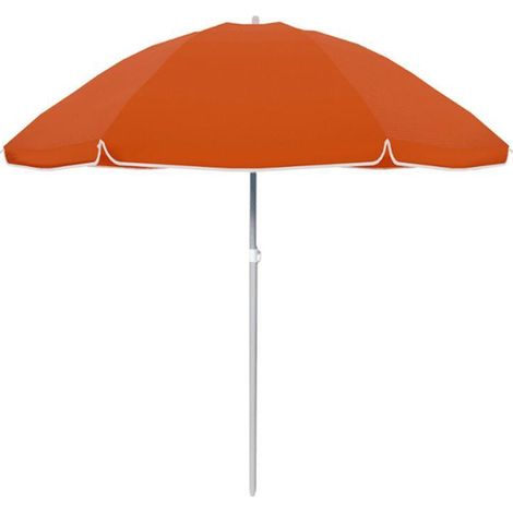 Sombrilla Oxford Aluminio Con Funda Color Naranja 160 cm Jardín Playa MARBUENO SUMMER