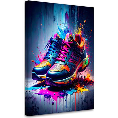 Wandbild Graffiti Bunte Schuhe Street Art 70x100 cm (1/5)