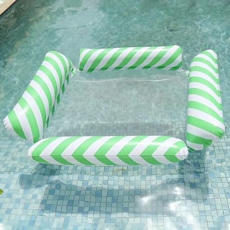 1 hamac gonflable aquatique, lit flottant, chaise longue aquatique, matelas pneumatique, transat de piscine (1/2)