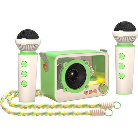 Enceinte Bluetooth (verte) avec caisson de basses et mini microphone tout-en-un (1/5)