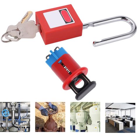 Dispositif de verrouillage de disjoncteur miniature, verrou de sécurité pour disjoncteur industriel (MPCI + cadenas 38 mm)