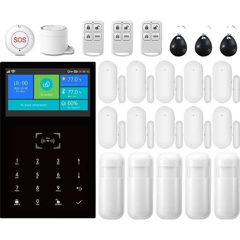 Système de sécurité d'alarme, compatibilité sans fil, support multilingue, 4G-F, Prise EU (1/2)