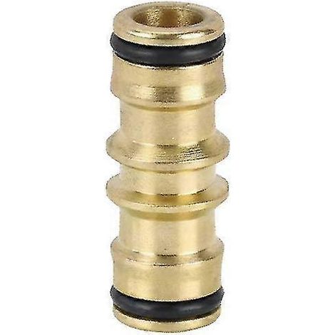 Raccords mâles doubles en laiton pour tuyaux d'arrosage (2 pièces, couleur laiton) - AquaForge (1/5)