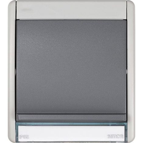 Passacavo TV SIMON AQUA IP55 grigio 2 uscite (1/2)