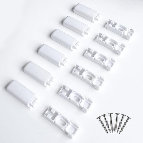 JSSEVN-Lot de 6 Supports de Serrage pour Store Plisse avec vis de Fixation  Installation sans percage, fixation voile d'ombrage, ajustement facile (1/5)