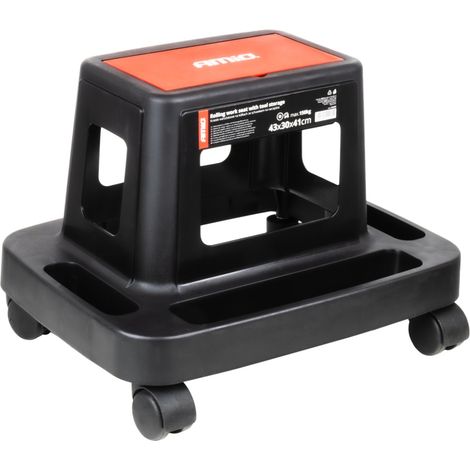 Sedia da officina su ruote con vano porta attrezzi, portata 150 kg, modello amio-04269 (1/5)