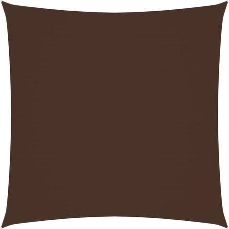 Tela para vela de sombra sombrilla cuadrada tela Oxford 3,6 x 3,6 m marrón 020009477