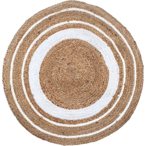 Signes Grimalt Tapis d'entrée textile à la maison Tapis tressés tapis marron 90x90x1cm 22972 (1/4)