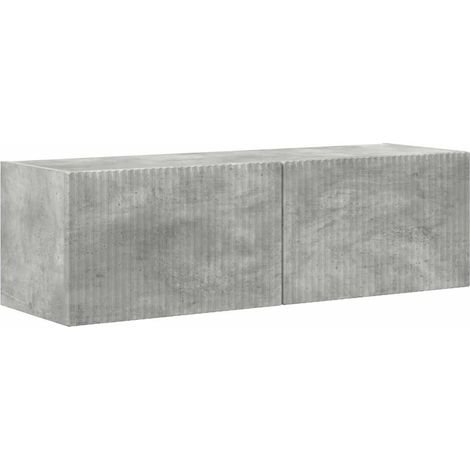 Mueble TV de pared moderno almacenamiento práctico 98 x 31 x 30 cm de madera contrachapada hormigón 020054923 (1/5)