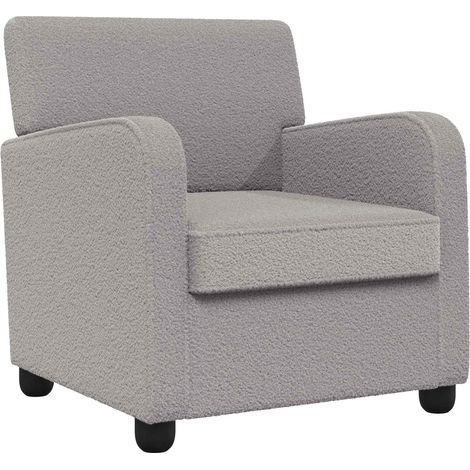 Armchair Light Grey Faux Lamb Fleece vidaXL (1/5)