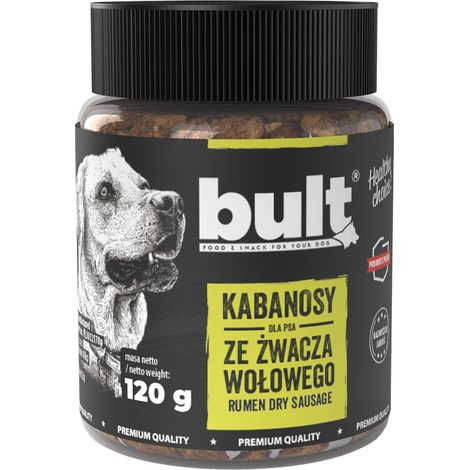 Golosinas para perros BULT, salchichas de rumen de res, 120 g (1/3)