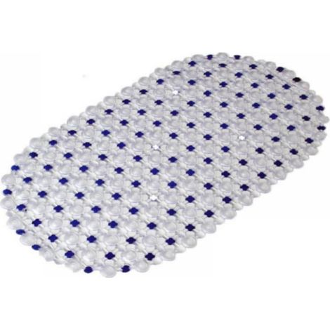 Tapis De Douche Anti-Dérapant - En PVC Transparent Avec Ventouses - Pour Baignoire Et Salle De Bain - 68 x 38 cm - 1 Pièce (1/5)