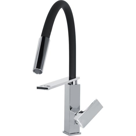 Robinet d'évier cuisine noir cuivre, mitigeur bar eau chaude/froide (3/8C ou 9/16) (1/5)