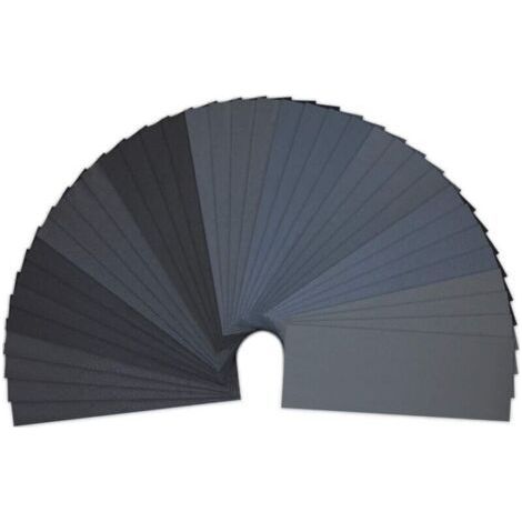 Pack of 36 Sandpaper Sheets, 23 x 9.3cm Wet/Dry Sandpaper, 400/600/800/1000/1200/1500/2000/2500/3000 Grit (4 x 9)