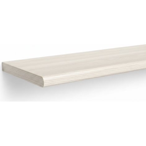MENSOLA RETTANGOLARE STONDATA 'AMICA' 80x20 cm - spess. 1,8 cm - col. Rovere sbiancato