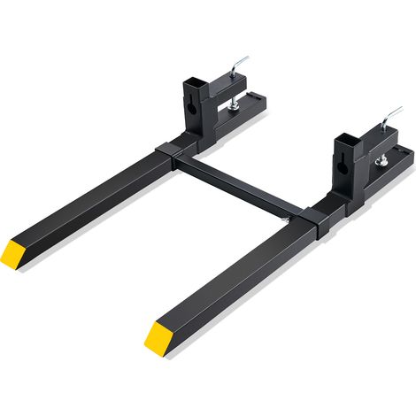 VEVOR Abrazadera de Horquillas de Tractor 109 cm Abrazadera en Horquillas de Paletas Carga de 907 kg Barra Estabilizadora Ajustable Horquilla de Paletas para Carretilla Elevadora con Pala Cargadora