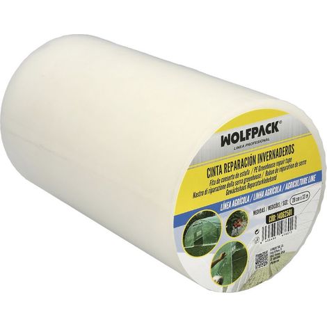 1 rouleau bande adhésive, transparente, 20 cm x 33 m, pour réparation de serres et bâches plastiques (1/3)