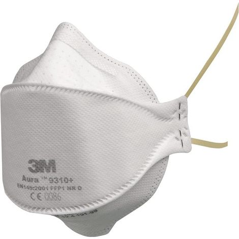 Masque de protection respiratoire Aura™ 9310+ FFP1 NR D pliable sans soupape d’expiration (1/2)
