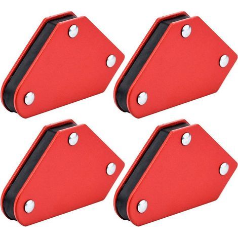 4 Pièces Aimant De Soudeur, Supports De Soudure Magnétiques Accesoires De Soudage Angle De Soudure Magnétique,45 ° 90 ° 135°, Force De Maintien De 5 Kg (1/5)