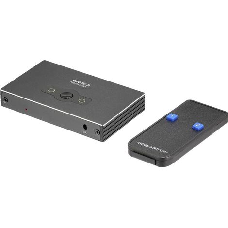 SpeaKa Professional SP-HSW-300 2 ports Switch HDMI UHD 8K @ 60 Hz, UHD 4K @ 120 Hz (1/4)