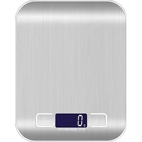 1 Balance électronique,Acier inoxydable,Précision 1g,Capacité 5kg,Compact 18x14x3,7cm,Cuisine,Pâtisserie,Thé (1/5)