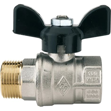 Valvola A Sfera Acqua Maschio/Femmina 3/8" Con Farfalla Nera
