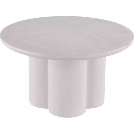 Table ronde en microciment gris clair 80 cm RAVIN (1/4)