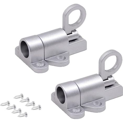 Automatique Verrou Porte Aluminium, 2 Pièces Loquet à Ressort, Verrou Porte à Rebond, Verrou de Porte à Verrouillage Automatique, pour Portes de Balcon, Portes de Jardin, Fenêtres, Portes D'Armoires (1/5)