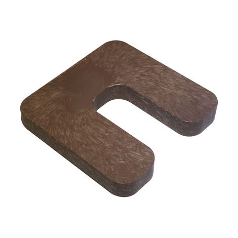 Moncoffrage – Cale plastique de réglage forme U 70x70 mm – Épaisseur 10 mm – Sac de 125 cales pour ajustement précis – Pour éléments en béton et bois