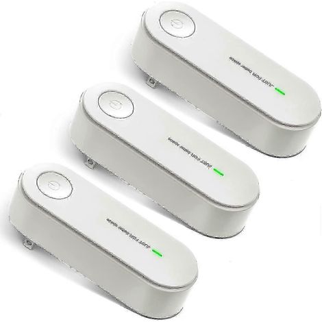 Purificateur d'air portable à brancher (lot de 3) avec générateur d'ions négatifs et diffuseur de parfum intégré. Élimine les odeurs. (1/5)
