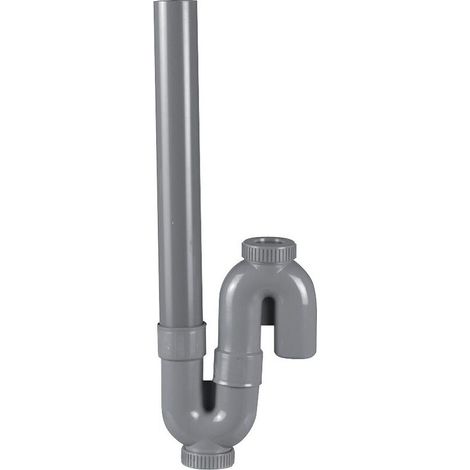 Siphon pour machine à laver simple PVC sortie verticale