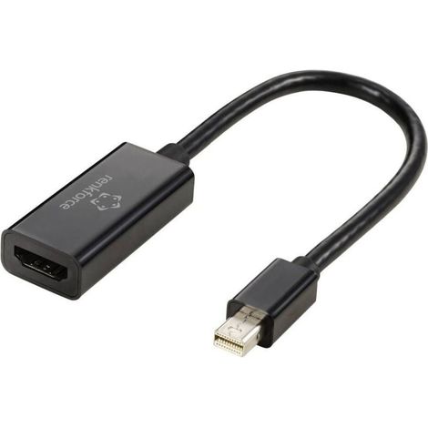 Câble adaptateur Mini-Display Prise femelle HDMI-A 0.16 m noir RF-5947252 contacts dorés Câble DisplayPort R428582 (1/4)