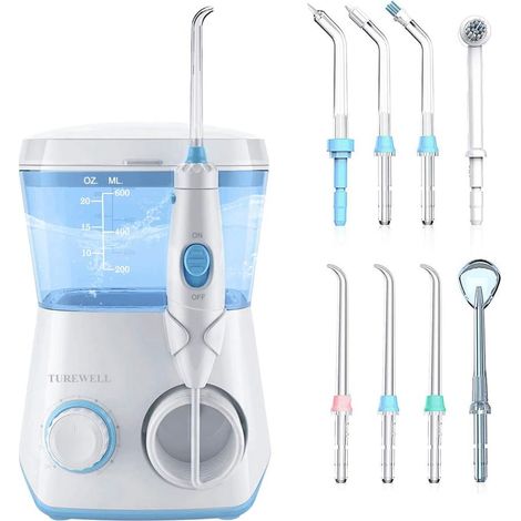 Jet Dentaire Hydropulseur 10 réglages de pression d'eau 600ml (1/5)