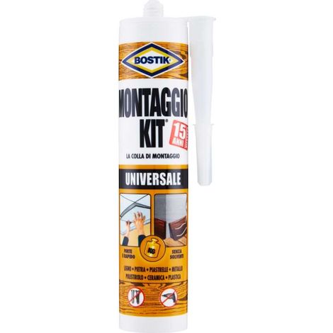 Bostik Colla di Montaggio Universale 440 gr Adesivo Acrilico Extra Forte Senza Solventi (1/5)