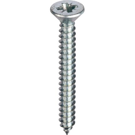 Self-Tapping Screws Pozi Csk Head AB DIN 7982C BZP - Box of 200