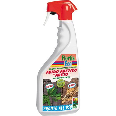 FLORTIS ACIDO ACETICO CORROBORANTE SPRAY 1 LITRO AZIONE DISERBANTE (1/4)