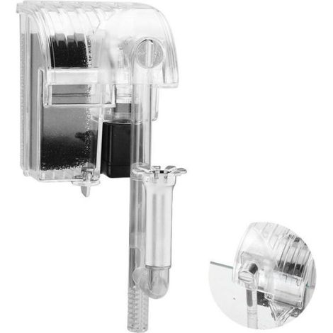 Filtre cascade pour aquarium, filtre suspendu pour aquarium, pompe d'aération submersible DH06-1 (1/5)