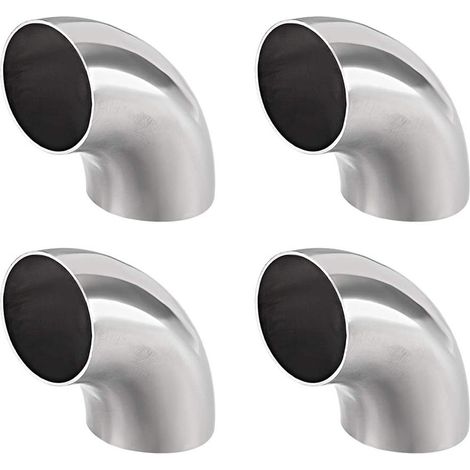 Raccord de tuyau coudé à 90 degrés en acier inoxydable 304 38 mm de diamètre extérieur 1,2 mm d'épaisseur (1/3)